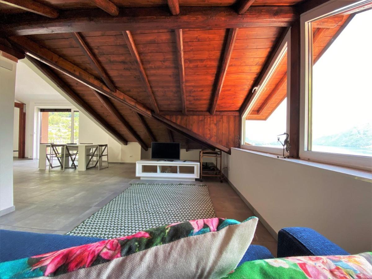 La Rondinella - Loft With Fantastic View On Lake Como Apartment Argegno Bagian luar foto
